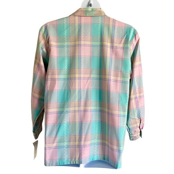 Koret Flower Market Long Sleeve Button Down Shirt Plaid Large 14-16 NEW - Picture 6 of 9